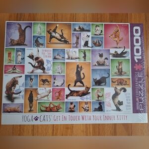 New Eurographics Yoga Cats 1,000 Piece Jigsaw Puzzle